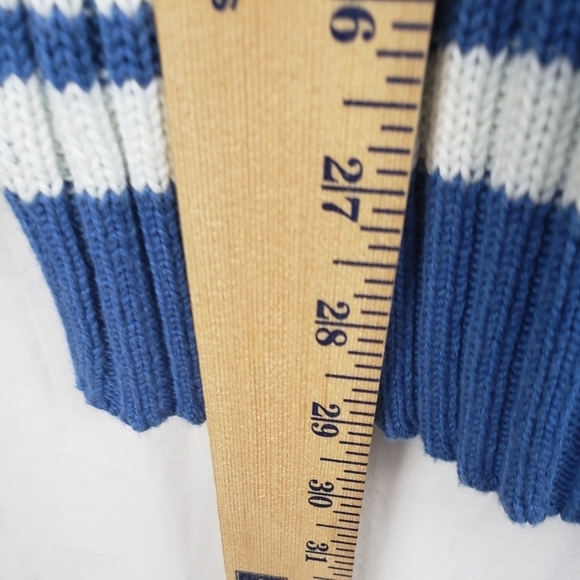 Faded Glory Blue and White Striped Sweater Sz XL - Picture 7 of 8